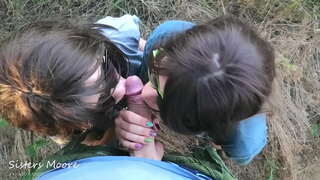 Pušenje na ulici, gutaj, Ljubljenje sa sperme - Ja dijelim svojim Mužem sa svojom Zaokretne Sestrom, sisati kurac muža - POV 3some bj Sažetak sestre Moore